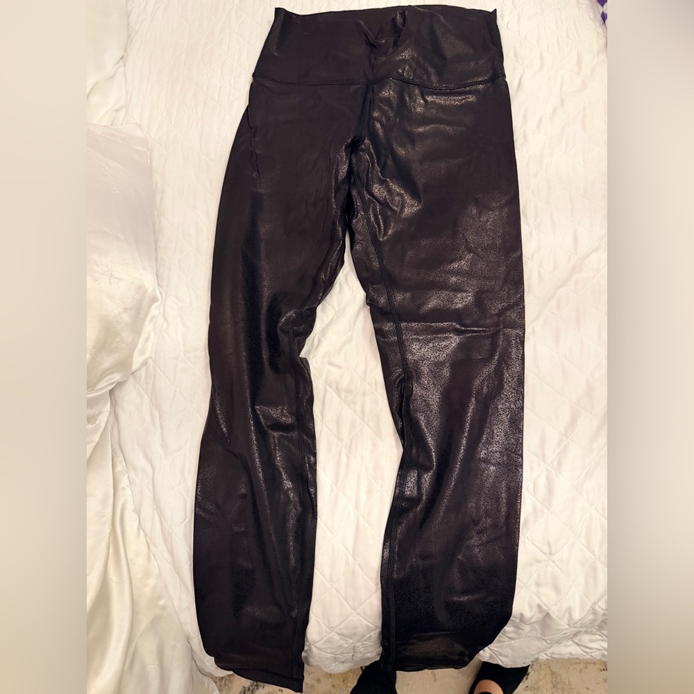 Lulu lemon Black Faux Leather Leggings